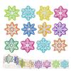 500Pcs Party Christmas Gift Wrapping Label Children Scrapbook Stationery Decals Laser Christmas Snow Stickers