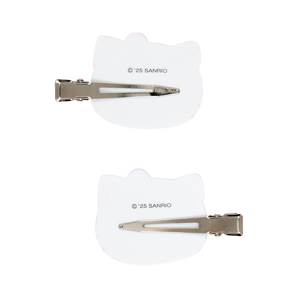 Sanrio Hello Kitty Bangs Clips, Pink, ABS Resin, Set of Right-Facing and Left-Facing, Perfect for Makeup, Washing Your Face, and Desk Work, Ages 3