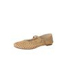Französisch schön nicht müde Füße kleine einzelne Schuhe Damen flacher Boden weiche Sohle atmungsaktiv hohl Mary Jane Damenschuhe bequem Mesh Sandalen