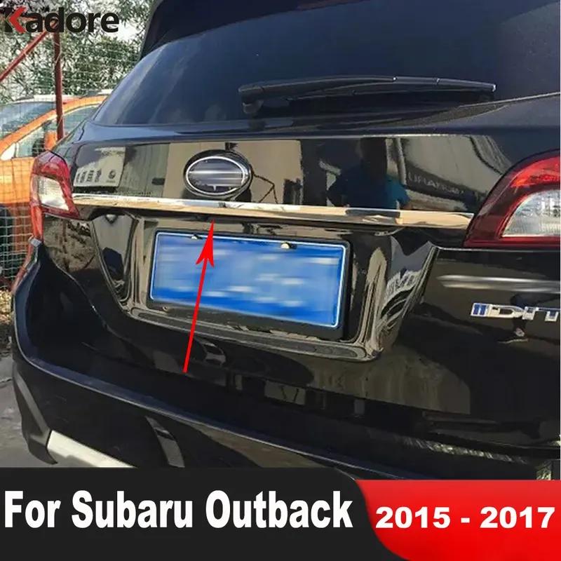 For Subaru Outback 2015 2016 2017 Stainless Steel Rear Trunk Lid Cover Trim Tail Gate Tailgate Molding Strip Car Accessories