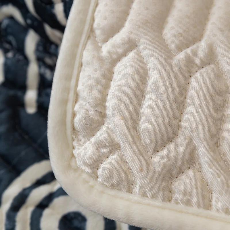 Bohemia Style Sofa Cover Non-Slip Soft Velvet Sofa Cushion Towel Thicken L Shape Couch Slipcover for Home Living Room Decoration