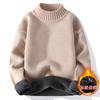 Men S Half Turtleneck Fleece Thick Knitted Pullover Sweater Winter