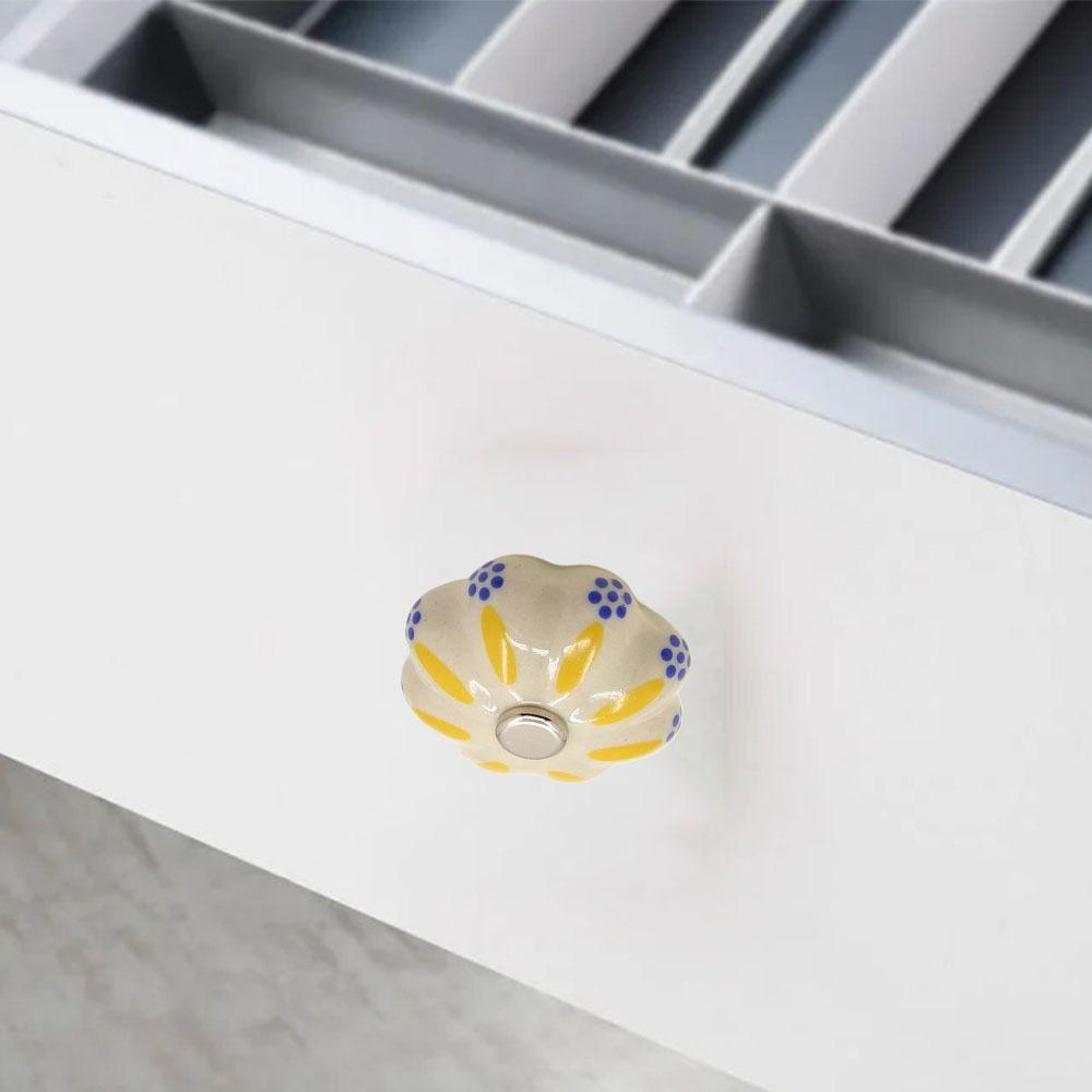 Multiple Colors Ceramic Handle Single Hole Cabinet Pull Vintage Door Knob  Shoe Cabinet