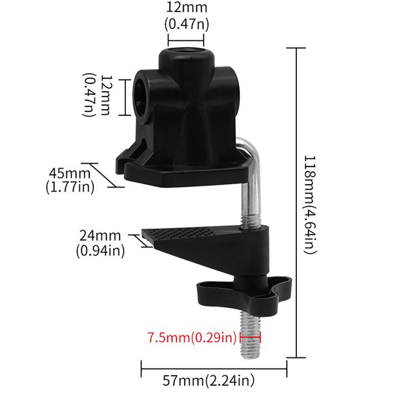 Cantilever Bracket Clamp Non-Slip Universal Bracket Clamp 7 Shape Horse Buckle Clip Metal For Microphone Desk Lamp Mic Stand