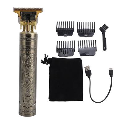 Hair Trimmer Set T Blade Smoothly Accurate Cutting Electric Hair Clipper Set with 4 Guiding Combs for Home Salon Gold