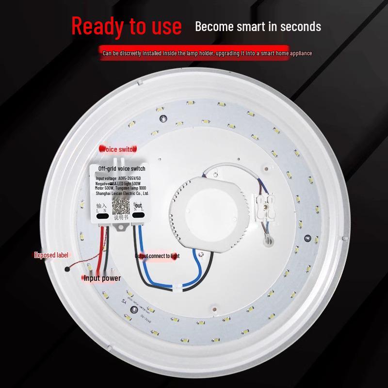 Voice-Activated Smart Light & Fan Switch for Home Lighting & Off-Grid Control