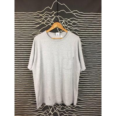 Vtg 90s GAP Made In USA Heather Gray Essential Pocket Tee