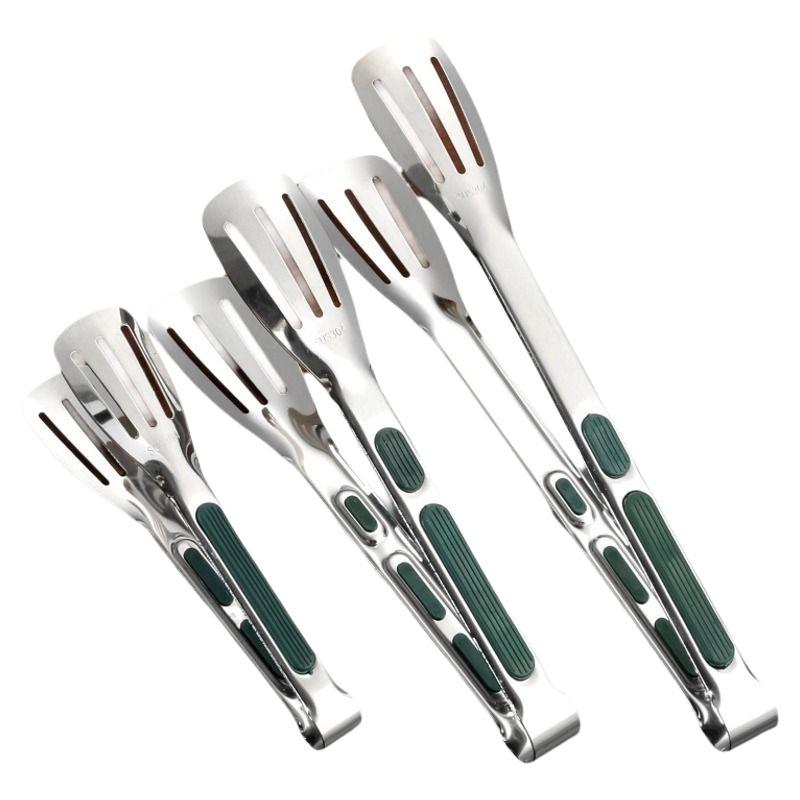 Stainless Steel Anti-Scald Food Tongs for Grilling and Serving