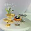 1Pc Dollhouse Miniature Metal Fruit Snack Tray Model Cake Dim Sum Tray Funiture Accessories For Doll House Decor Toys Gift