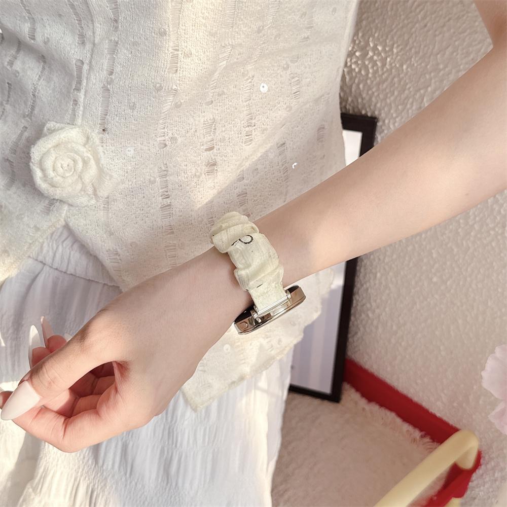 18mm Ice Silk Bow Elastic Bandfor Women Strap for Huawei GT 6/ 5 / 4  for Garmin Venu 3S /Forerunner