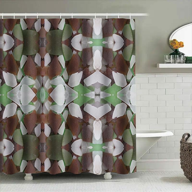 Kaleidoscope Pattern Shower Curtain For Bathroom Decoration Modern Home Decor