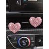 Rhinestone Decor Heart Design Car Air Outlet Clip