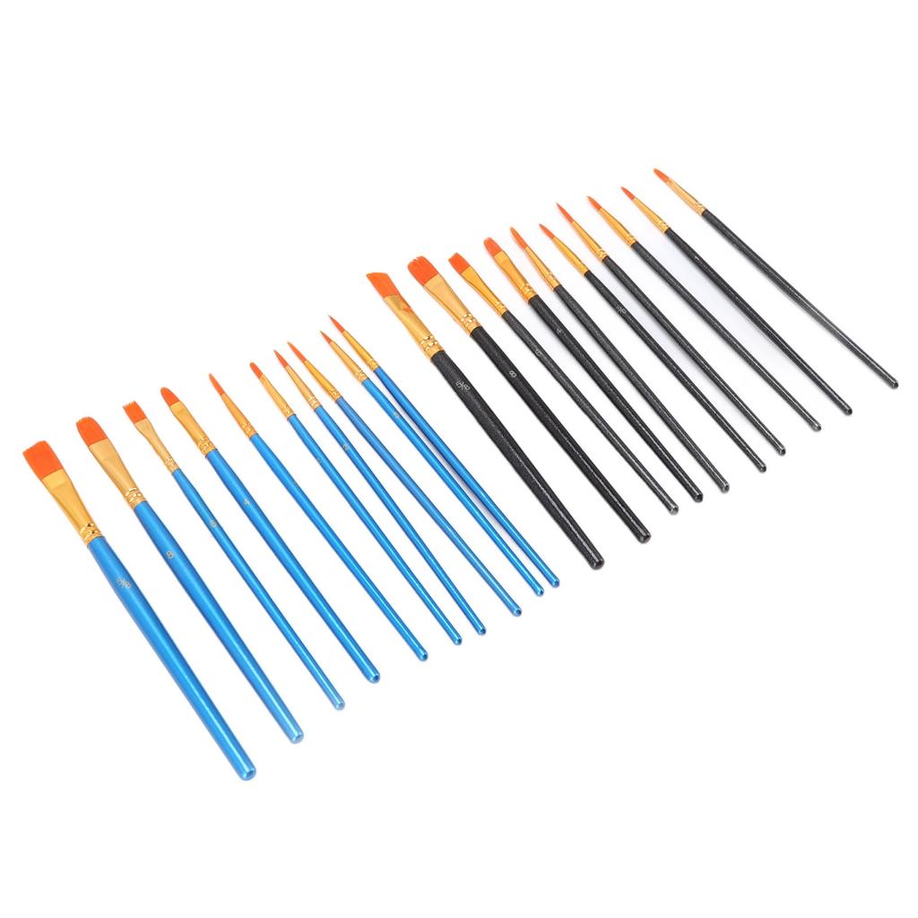 20 Pcs Watercolor Brushes Elastic Nylon Brush Head 10 Different Sizes Watercolor Brushes Set for Artist Beginners