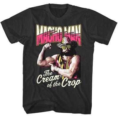Macho Man Randy Savage Cream of The Crop T-shirt da Uomo Leggenda del Wrestling Muscoli