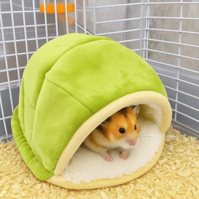 Isoliertes tragbares Hamster-Warmnest Schildkrötenschildform Waschbares Winter-Vogelnest Weicher gemütlicher Hamster-Schlafsack für Haustierkäfig