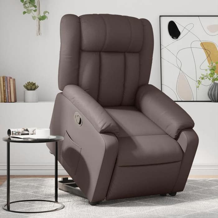 VidaXL Fauteuil Inclinable, Chaise de Relaxation avec Dossier, Siège avec Accoudoirs, Fauteuil TV de Salon, Moderne, Marron 3205266