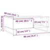 VidaXL Coffee Table Smoked Oak 90x60x35 Cm Engineered Wood 827073