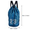 Basketball Football Soccer Training Exercising Mesh Backpack Shoulder Drawstring Bag (Blue)