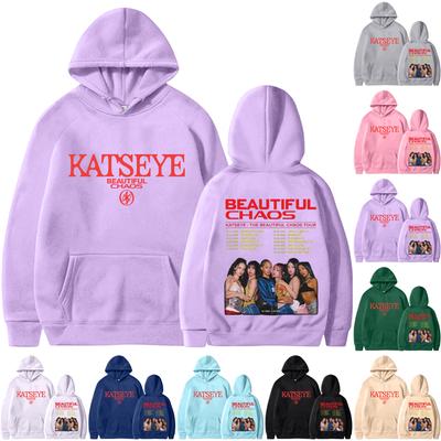 Women's Fashion Hoodies R Neck Long Sleeve Floral Printed Drawstring Casual Loose Pullover Tops