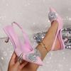 Fashion 2025 New Shoes for Women Elastic Band Women's Pumps Summer Stiletto Spike Party Sandals Woman Sexy Butterfly-knot High Heels