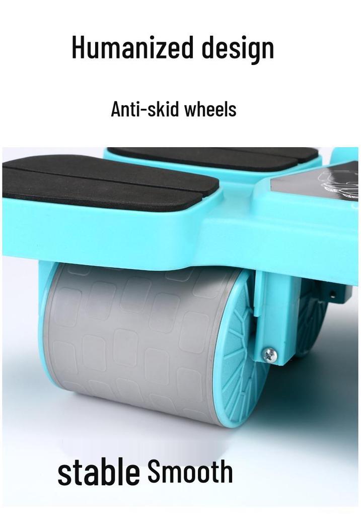 Automatic Rebound Ab Roller: New Four-Wheel Model for Home Belly Slimming & Abs Toning Fitness