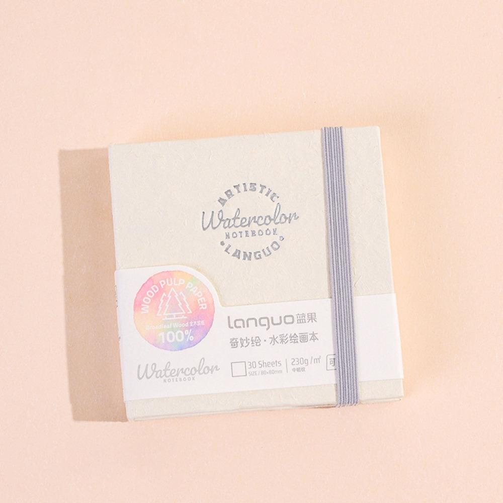 

Tearable Watercolor Paper Book Portable Drawing Notbook Thicken Art Painting Book Children s бежевий