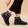 Heiß verkaufende Damen-Kurzstiefel aus weichem Leder, wasserdicht, lässig, rutschfest, bequem, für ältere Frauen, mit Baumwollplüsch