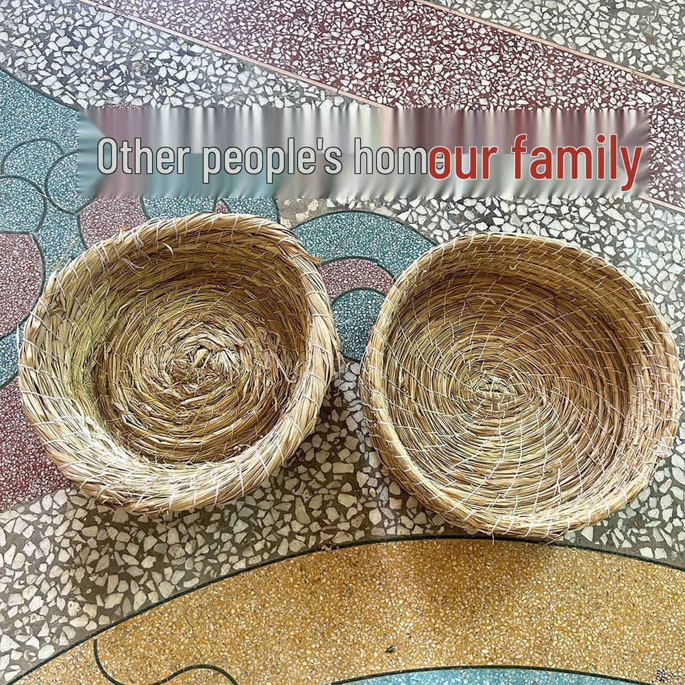 Multi-purpose Woven Straw Basket for Storage, Chicken Coop, and Steam Buns