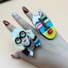Waterproof Acrylic Abstract Ring Irregular Modern Lady Finger Circle  Festival Gifts