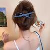 Damen Retro Denim Schleife Verdrehte Haarspange – Haaraccessoire im Stil 2025