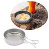 Heavy Type Camping Dish Outdoor Dinnerware Folding Handle Picnics Plate Dish for Backpackers Campers