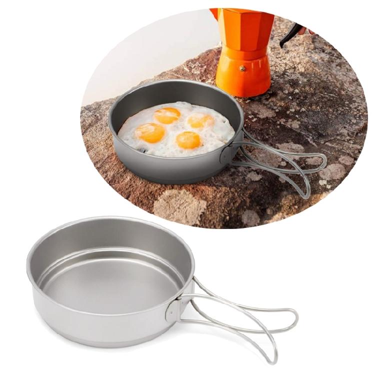 Heavy Type Camping Dish Outdoor Dinnerware Folding Handle Picnics Plate Dish for Backpackers Campers