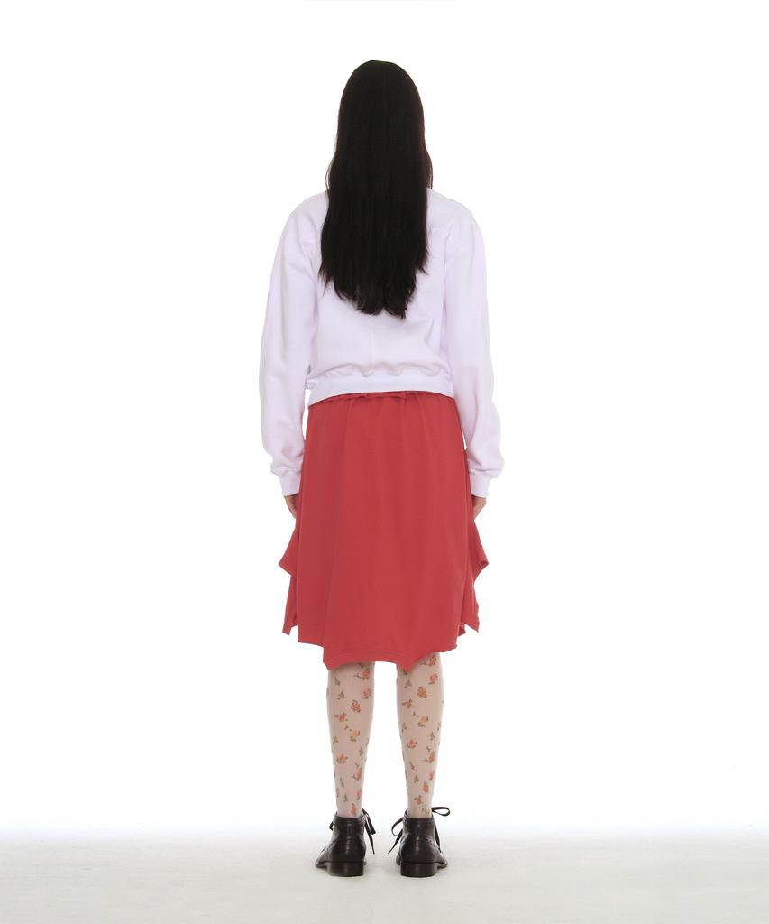 Partimento Woman Reverse T-Shirt Midi Skirt_Chili