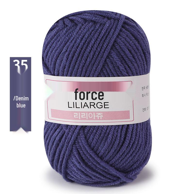 4-fädiges Milchbaumwollgarnknäuel für Mikro-Häkeln: DIY Strickpaket für Bouquet, Puppe und Hausschuhe