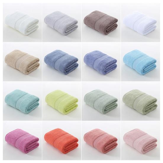 Toalha de Banho Macia e Absorvente de Terry de Algodão, Pano de Rosto, Amigo da Pele, Cor Sólida, Jacquard, para Casa