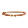 Genuine Leather Womens Fashion Belt With Pearl Detail For Casual And Formal Wear