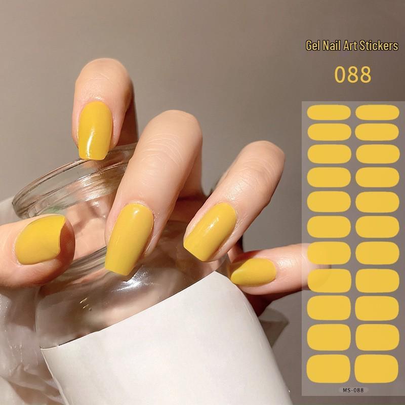 New Style Red Book Gel Nail Stickers: Semi-Western, Korean No-Bake Nail Art
