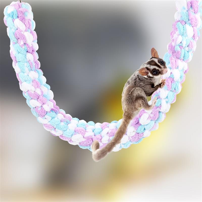Cotton Rope Toy Climbing Rope For Bird Rope Perch Lizard Climbing Toy Small Pet Rope Toy Hamster Cage Decor Pet Swing