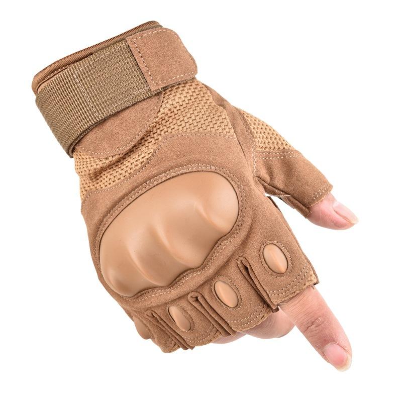 Tactical Half Finger Gloves Outdoor Sports Fighting Training Military Fans Non-Slip Mountaineering Motorcycle Hard Shell Gloves