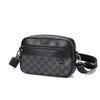 Trendy Men'S Small Square Bag Casual Trendy Brand Plaid Shoulder Bag Messenger Bag Cycling Satchel Messenger Bag