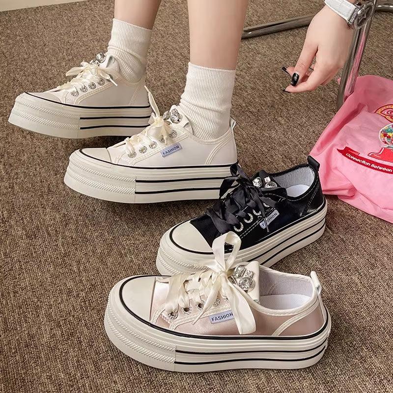 Women Shoes Woman's Canvas Shoes Spring New Versatile Soft-soled Muffin Casual  Casual Shoes for Women Sneakers Zapatos De Mujer