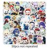 50-Piece Genshin Impact Creative Decorative Fun Stickers for Power Banks, Stationery, and Cameras