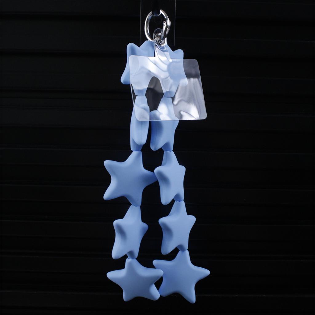 Coloful Silicone Star Rope Phone Chain Lanyard Charm Strap Wrist Beaded Hanging Cord Bracelet Keychain for CCD Camera Sweet Girl