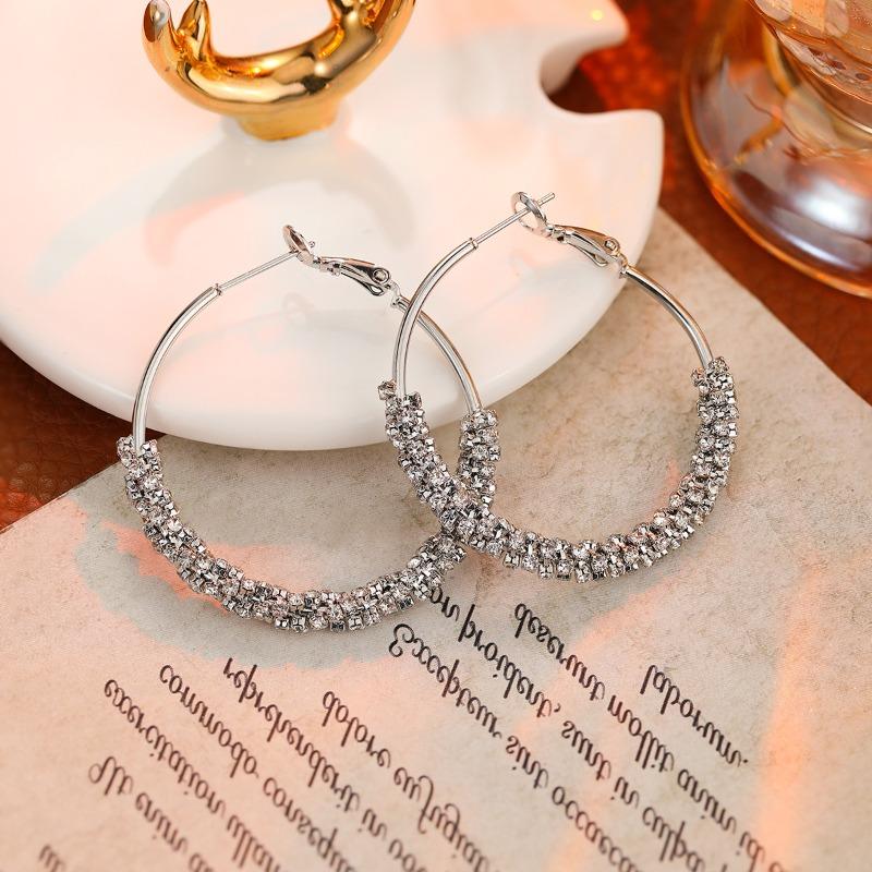 

Earrings Women s S925 Silver Needle Micro-inlaid Zircon Earrings French Earrings Light Luxury Premium Earrings Women s s925 silver needle