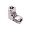 304 Stainless Steel Pipe Fittings Two Card Cover 3/8" To 3/8" 90 Degree Curve Tube Fitting Ferrule Connector 1 Pc