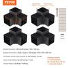 Pergola Bracket Kit 6''x6'', Inner Size 5.6"x5.6 4pcs 3-Way Heavy Duty Corner Bracket Woodworks DIY Post Base Kit, Easy Installation Wooden Beams for