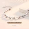 Min Yue S925 Sterling Silver Zircon Heart Bracelet - Women's Elegant Fashion Jewelry for Qixi Valentine's Day