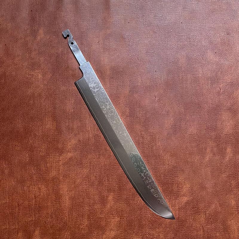 DIY Messer Einseitige Klinge Ohne Griff Damaszener VG10 Stahl Scharfes Kochbeil Tranchieren Sushi Yanagiba Japanisches Küchenmesser