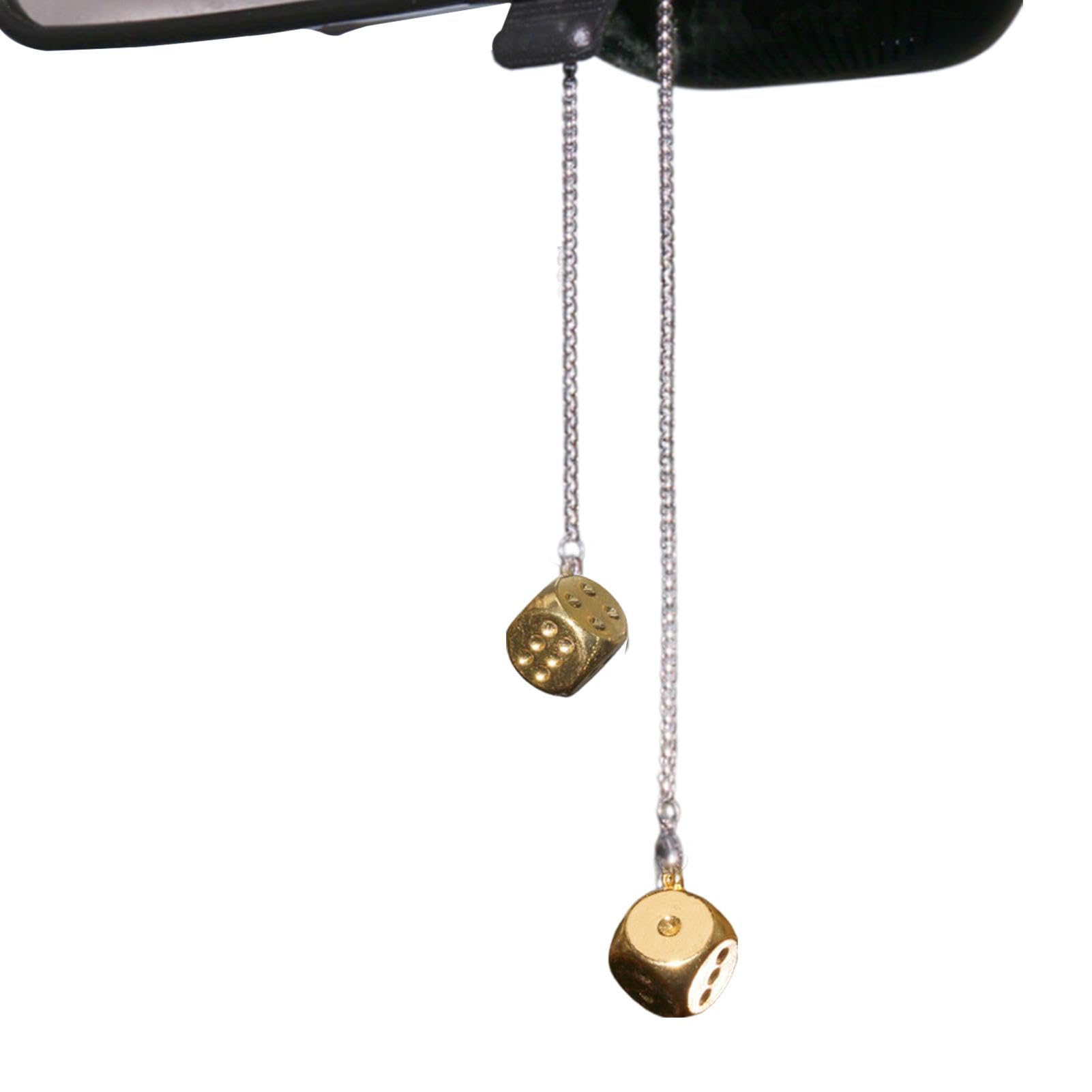

Car Decoration Room Mirror Dice Hanging Decoration Alloy Car Dice See description золотой