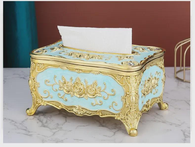 European-Style Luxury Tissue Box for Home, Hotel, Restaurant, or KTV Decor